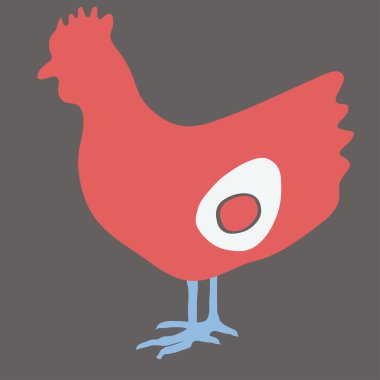 Tavuk yumurta çizim ile