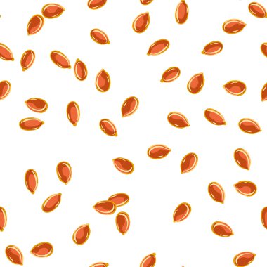 Flax Seeds Seamless Pattern clipart