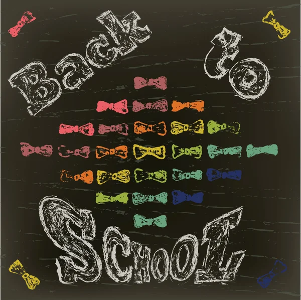 Back to school on a black board — Stock Vector