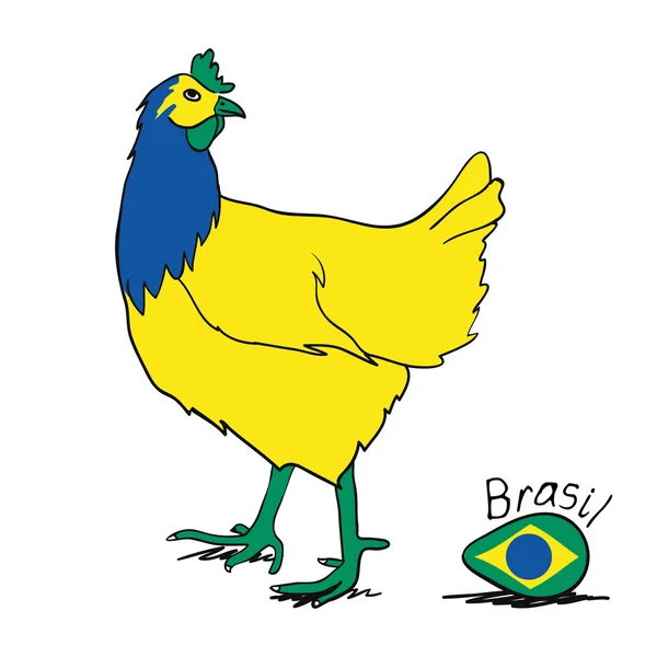 Braziliaanse kip — Stockvector