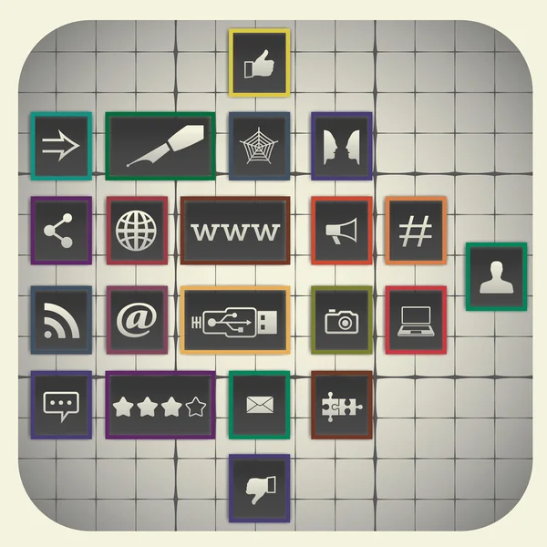 Elementi infografici dei social media — Vettoriale Stock