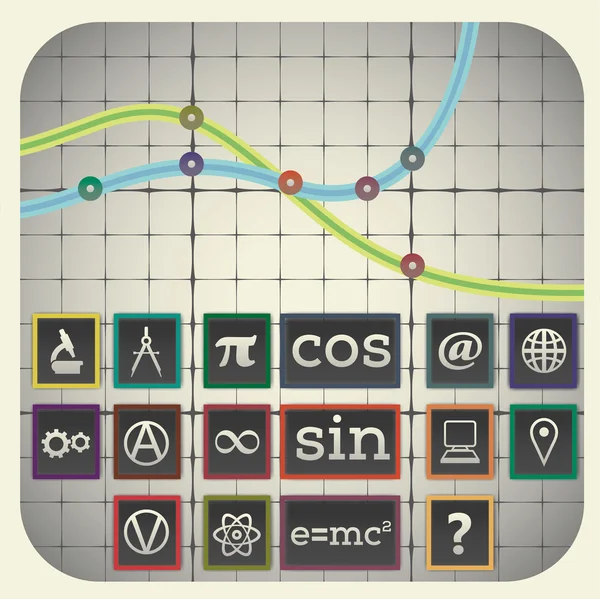 Infographic elements with graph background — Stock Vector