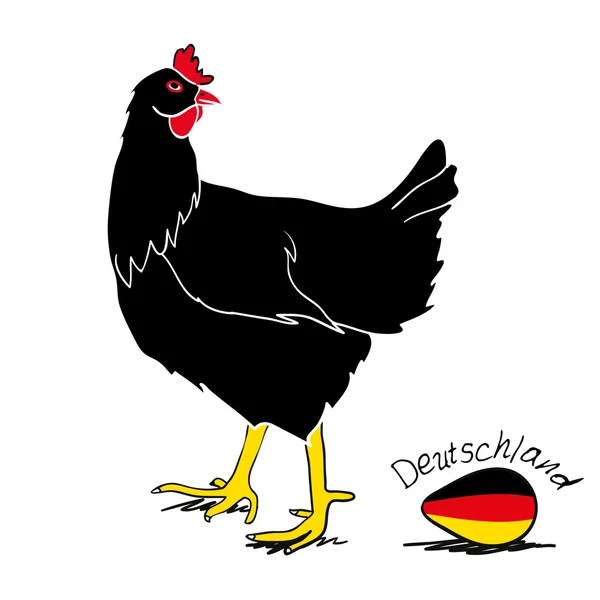 Deutschland tavuk — Stok Vektör