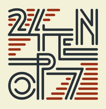 Çizgili açık 24 7 işareti