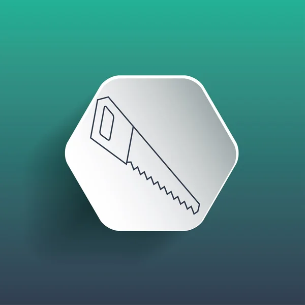 Hacksaw vector icono — Vector de stock