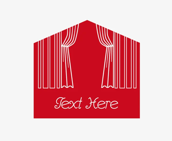 Theatersymbol mit Platz für Text — Stockvektor