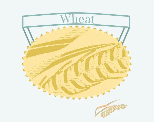 小麦标志徽章 — 图库矢量图片
