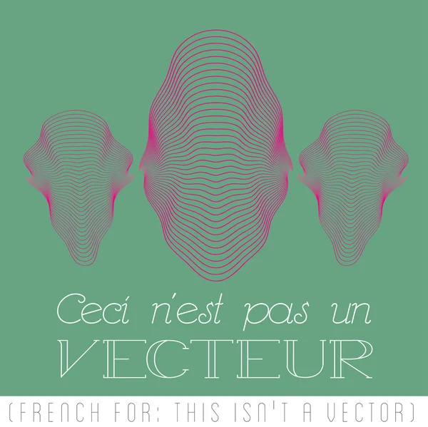 Cita en francés después de René Magritte — Vector de stock