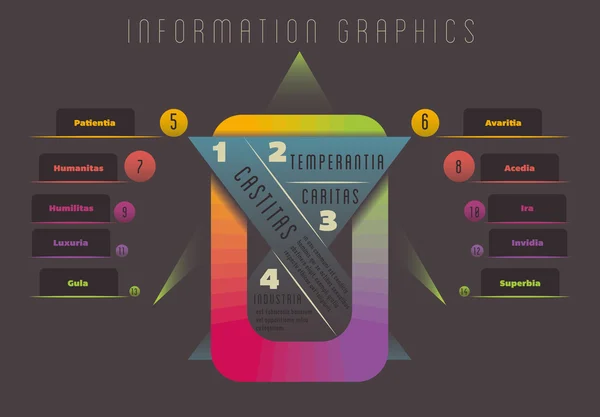 Plantilla de infografías geométricas coloridas abstractas Ilustración de stock