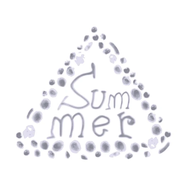 The Word Summer in a Triangle Composed — Stock Vector