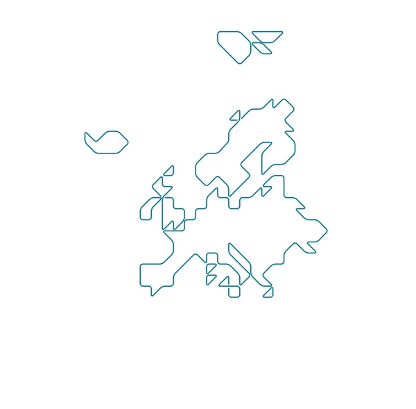 Europa sem Rússia mapa — Vetor de Stock