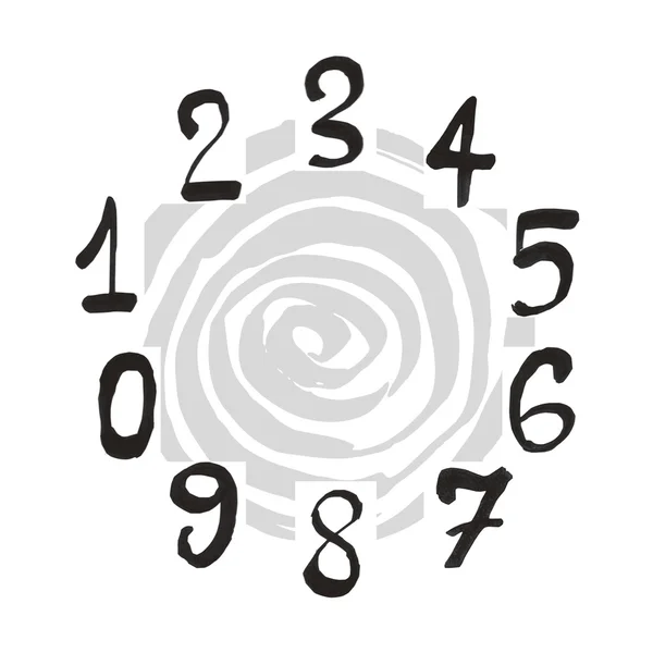 Numbers set isolated — Stock Vector