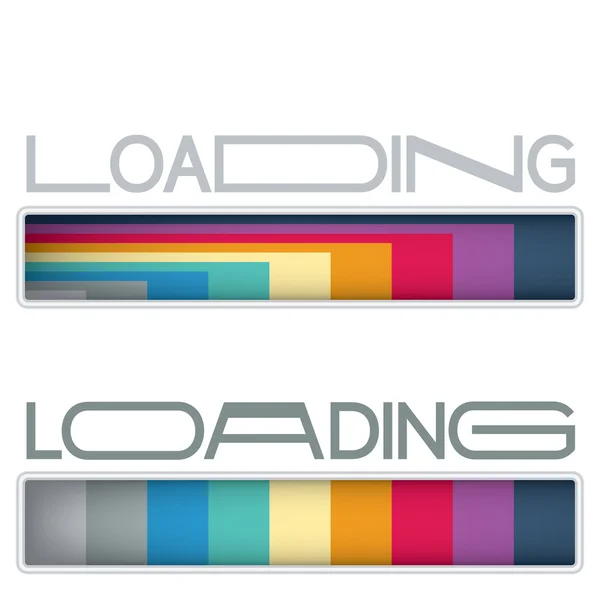 Colorful loading bars — Stock Vector