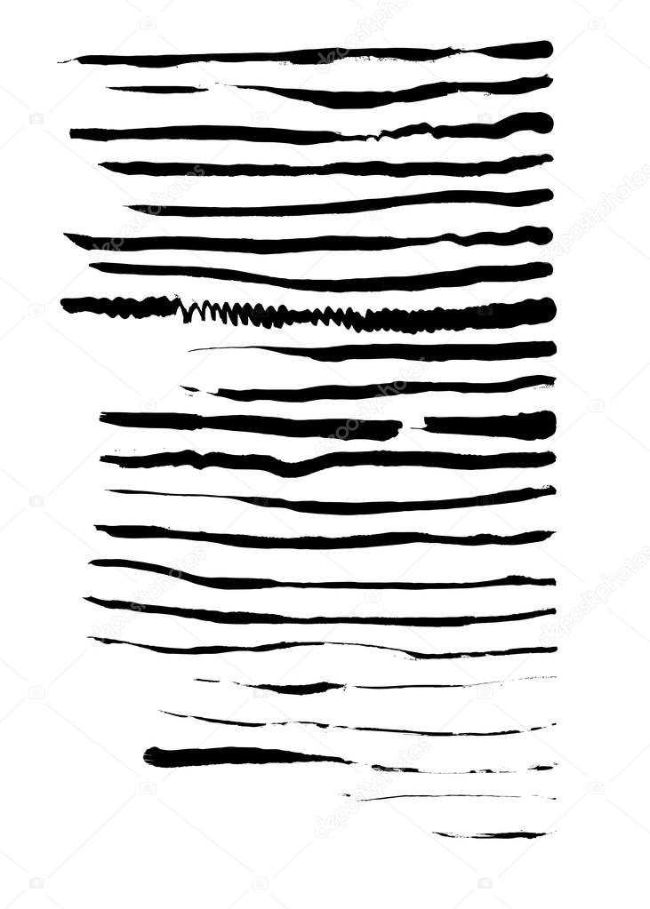set of black lines hand drawn