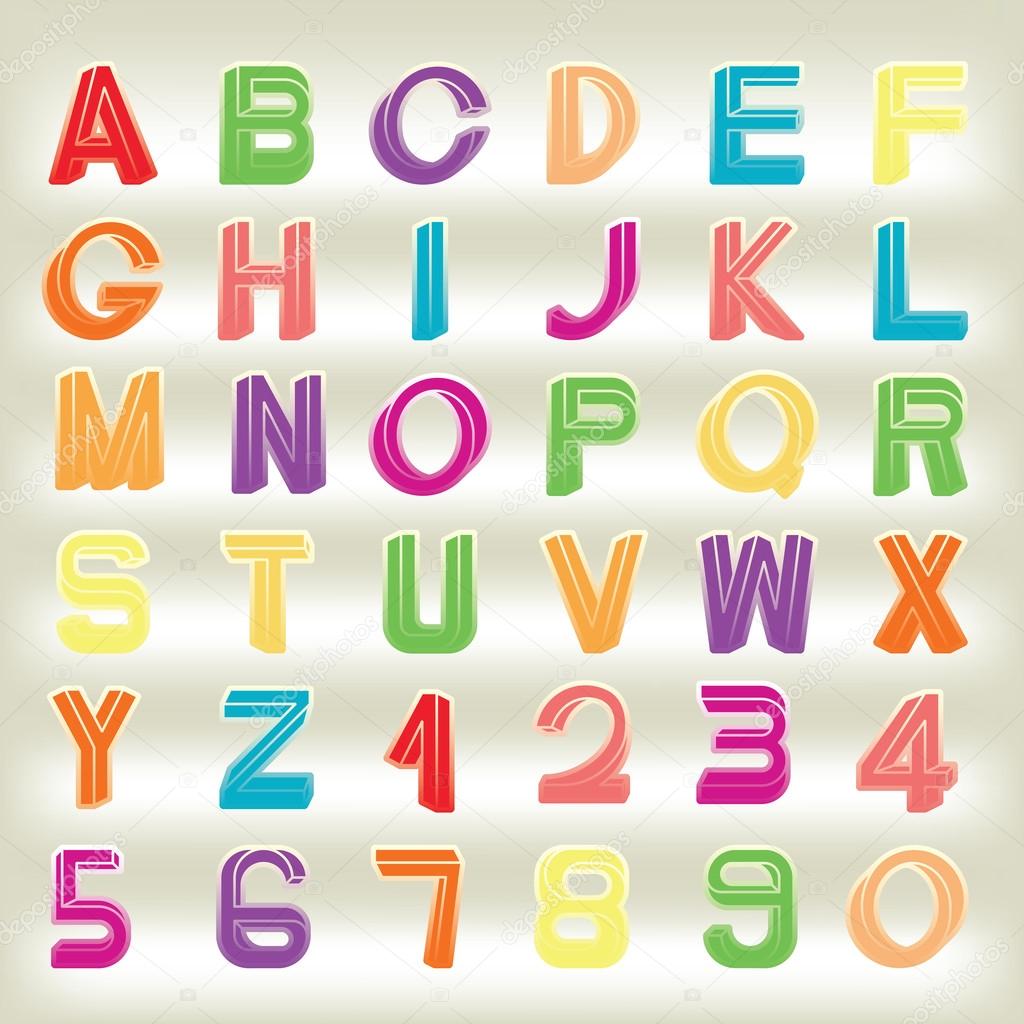 Impossible font set, including numerals