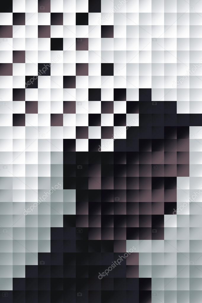 Man profile pixel art