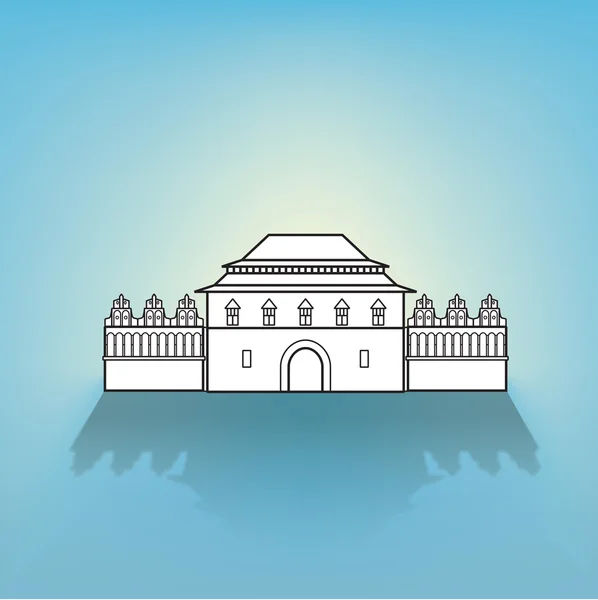 古代の要塞建築 — ストックベクタ