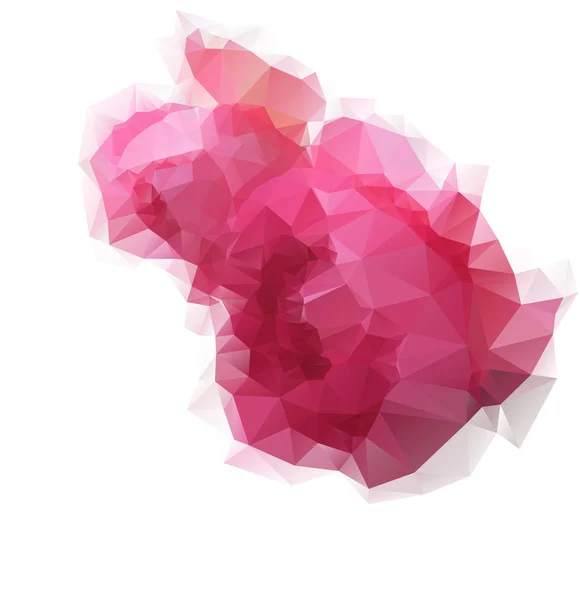 Bassa consistenza poli rose rosa — Vettoriale Stock
