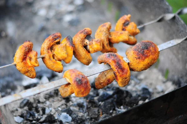 Grilled mushrooms — Stock Photo, Image