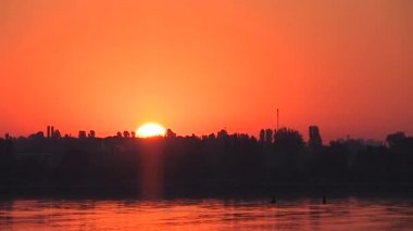Gün batımı gündoğumu nehir güneş, Dnepr