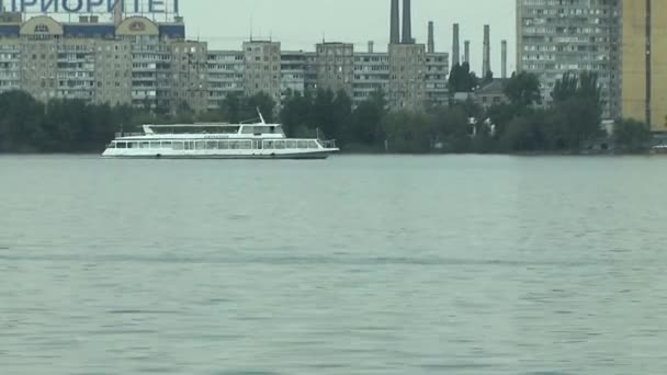 Nave fluviale Nave Dnieper — Video Stock