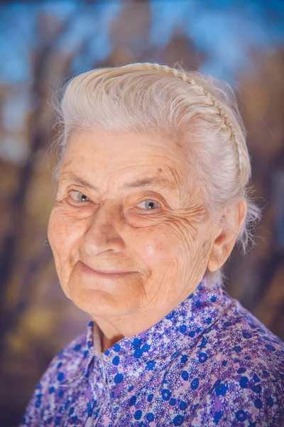 Portrait of an elderly grandmother — Stock Photo, Image