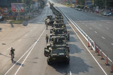 Kiev, Ukrayna - 22 Ağustos 2016. Askeri p prova