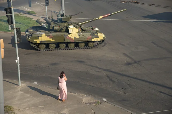 Kiev, Ukrajna - augusztus 22, 2016-ban. A próba, a katonai p — Stock Fotó