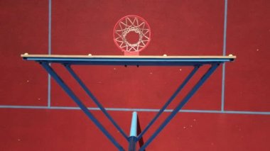 Spor. Basketbol sahası. Hava görünümü.
