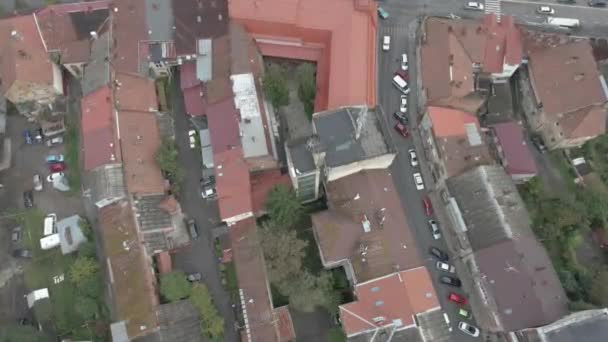 Viaje Ciudad Mukachevo Ucrania Vista Aérea — Vídeo de stock