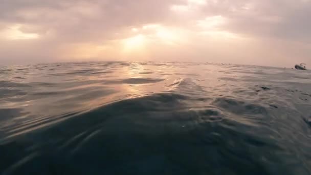 Deniz Denizden Gün Doğumu Manzarası Mısır Kızıl Deniz — Stok video