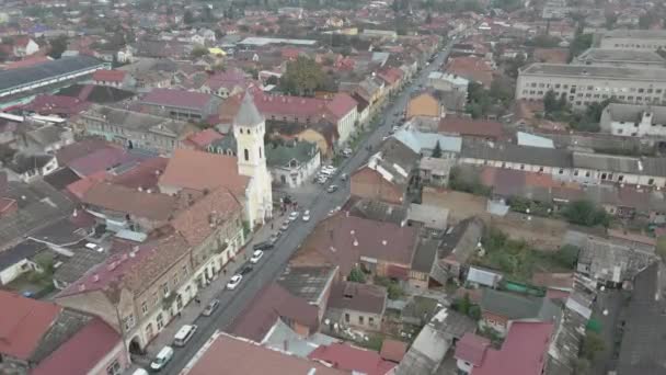 Viagem Cidade Mukachevo Ucrânia Vista Aérea — Vídeo de Stock