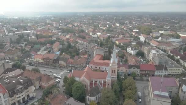 Подорож Місто Мукачево Україна Вид Повітря — стокове відео