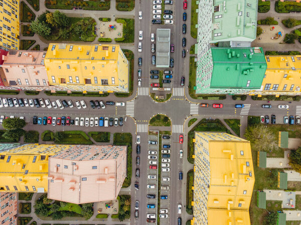 Architecture. Residential complex. Aerial view.