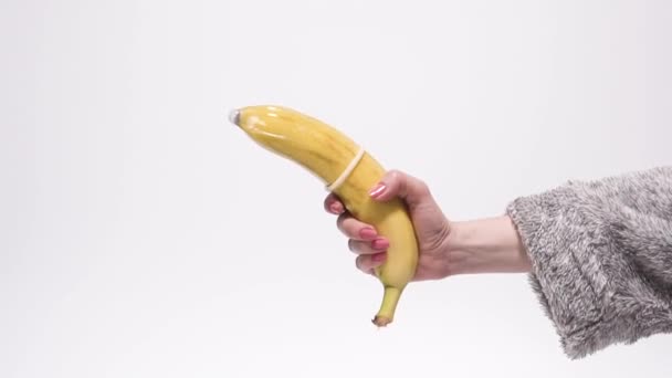 Préservatif Banane Porte Préservatif Caoutchouc — Video