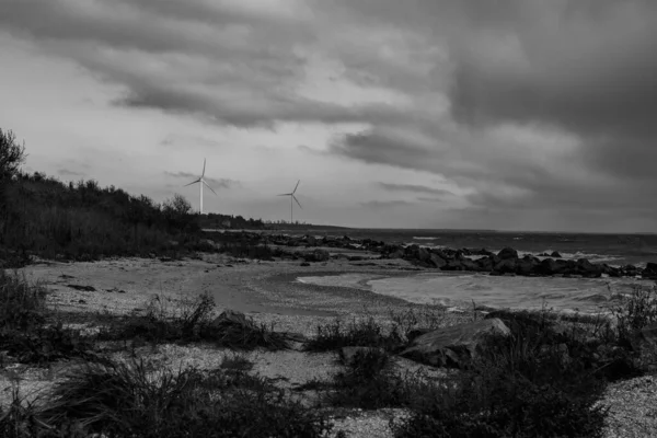 Sea Shore Seashore Windmills — Stock Photo, Image