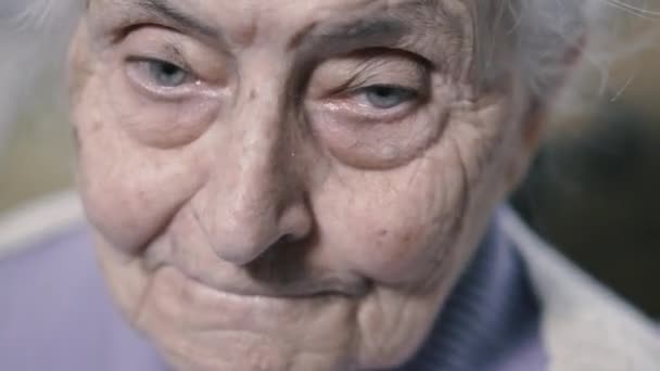 Babičko Portrét Staré Babičky — Stock video