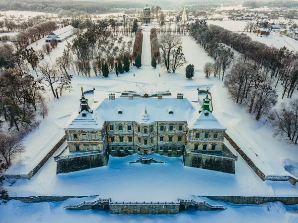 Gamla Slottet Podgoretsky Slott Ukraina Flygbild — Stockfoto