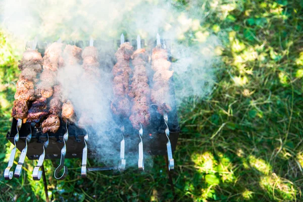 Meat cooked on the grill — Stock Photo, Image