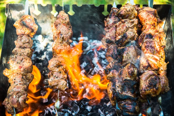 Carne cozida na grelha — Fotografia de Stock