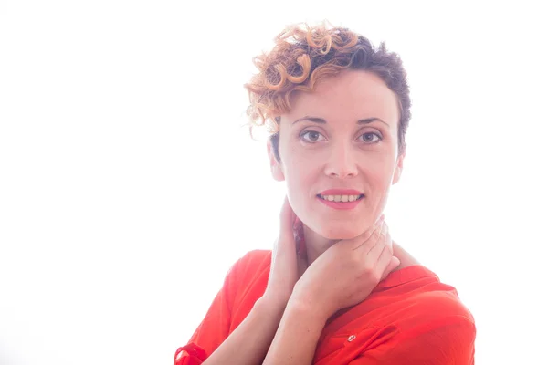 Portrait of a girl. Emotion: smile — Stock Photo, Image