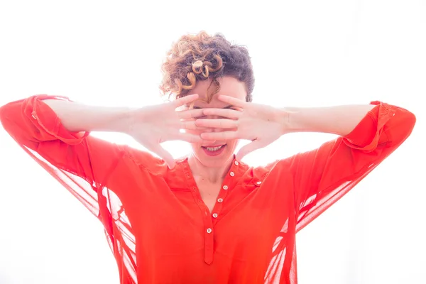 Retrato de una chica. Emoción: mística — Foto de Stock