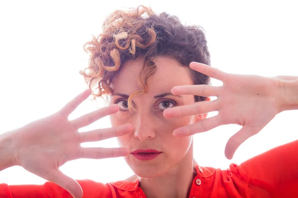 Retrato de una chica. Emoción: mística — Foto de Stock