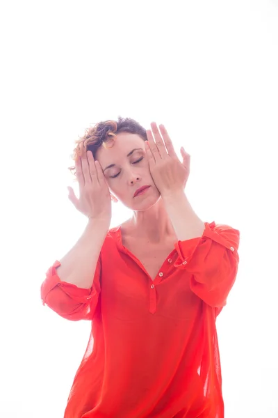 Retrato de una chica. Emoción: tristeza — Foto de Stock