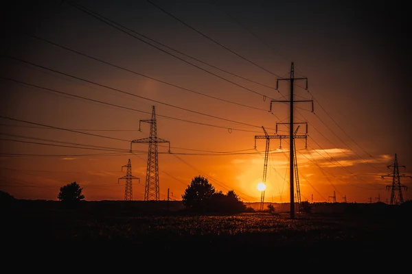 Linhas eléctricas — Fotografia de Stock