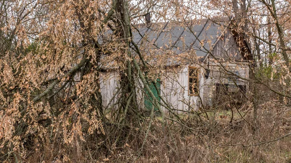 Старий дерев'яний будинок. Україна. Poles'e — стокове фото