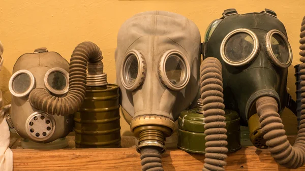 Máscaras de gas. radiación, armas químicas — Foto de Stock