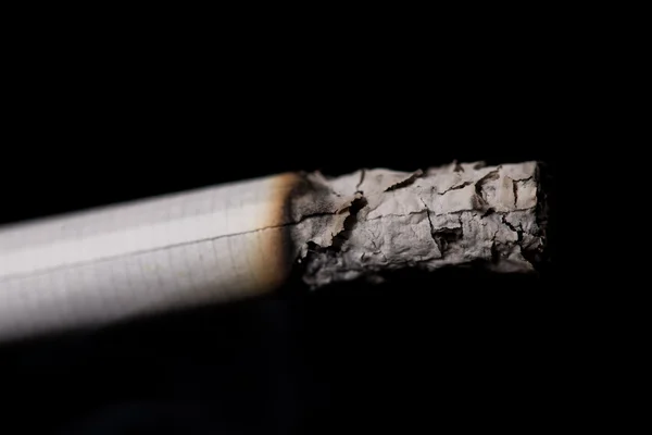 Calavera humana fumando un cigarrillo — Foto de Stock