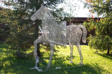 Model atlar. Doğa arka plan ata