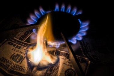 Gaz sobası. Bir Ocak dolar